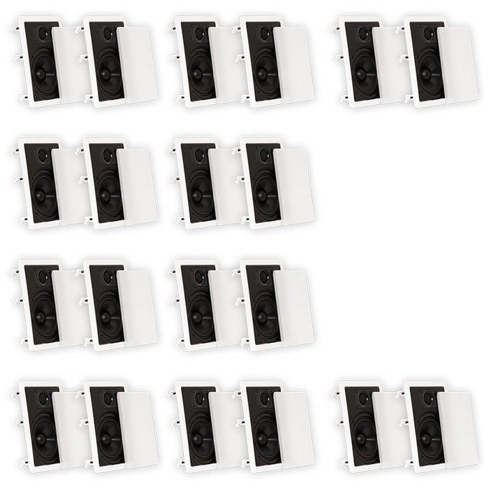 Theater Solutions CS6W In Wall 6.5" Speakers Surround Sound Home Theater 10 Pair Pack 10CS6W