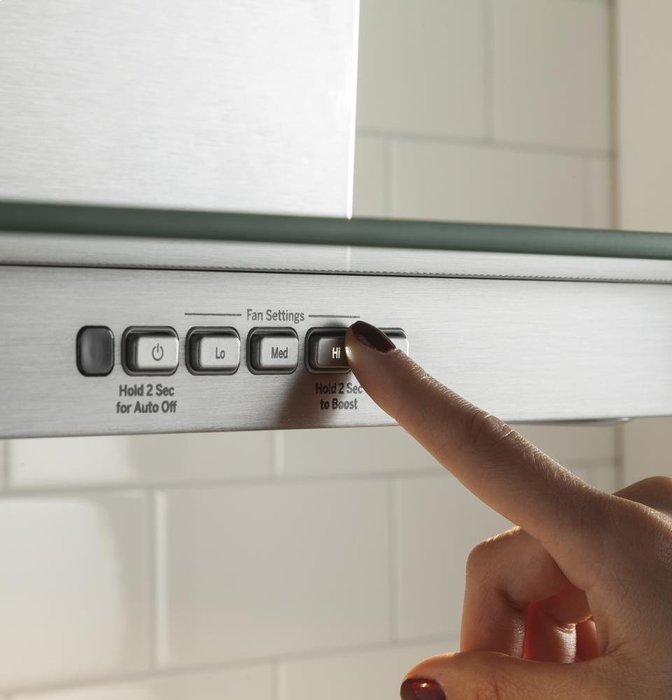 GE Profile 36" Stainless Steel Wall-Mount Hood N4
