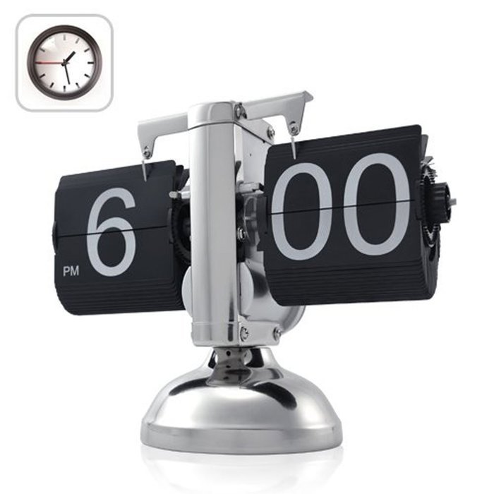 Econoled(TM) Retro Flip Down Clock - Internal Gear Operated N2