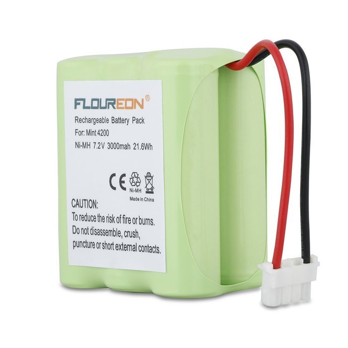 Floureon 7.2V 3000mAh Rechargeable Vacuum Cleaner Battery for Braava 320 321 Mint 4200 4205 Dirt Devil Evo M678... N4