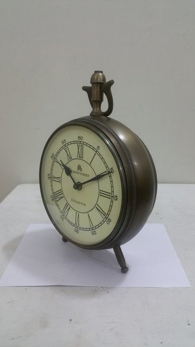 NAUTICAL MARITIME ~ SILVER FINISH DESKTOP ~ TABLE CLOCK DECOR