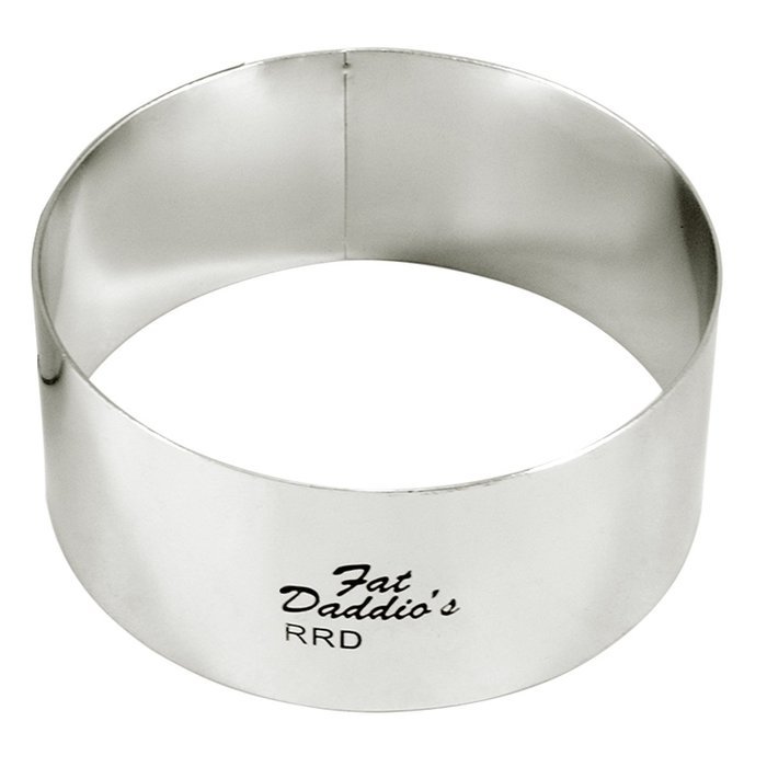 Fat Daddio's Round Stainless Steel Ring, 4 Inch x 4 Inch