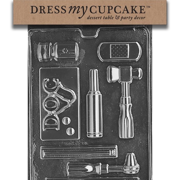 Dress My Cupcake Chocolate Candy Mold, Doctor's Bundle