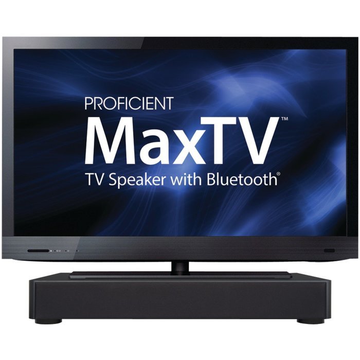 Proficient PAS62015 Audio Maxtv Plug and Play Amplified Tabletop Soundbar with Built-In Subwoofer (Black)
