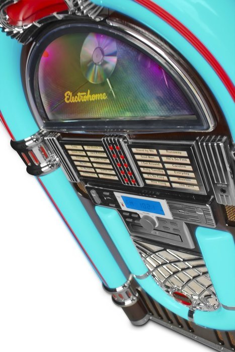 Electrohome Kinsman Jukebox with CD Player, FM Radio, USB & SD Playback and MP3 Input - EAJUK500 N6