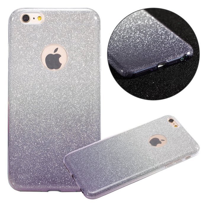 iPhone 6S Plus Bling Case,IKASEFU Creative 3 Layer Glitter Skin+Tpu+PC Glorious Silicone Bumper Case Cover for... N11