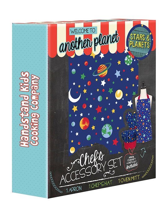 Handstand Kitchen Child's 'Stars and Planets' Apron, Mitt and Chef's Hat Gift Set N5