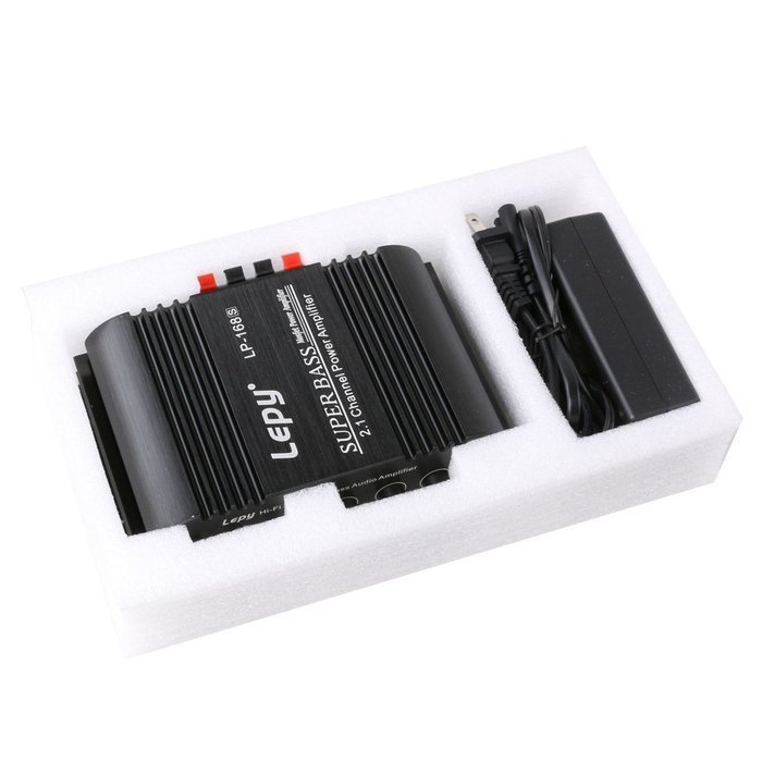 LYWS HI-FI Audio Stereo 2.1 Channel Power Amplifier 40W x2 + 68W x 1RMS With Adapter LP-168S N6