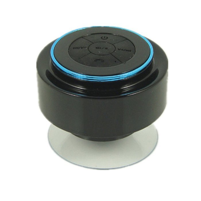 Foxnovo Bluetooth Speaker Wireless Shower Speaker with Built-in Mic (Black+Red) N4