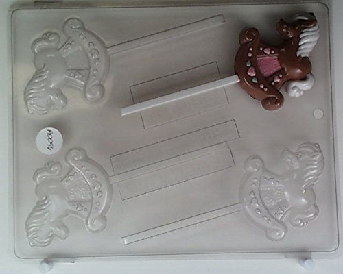 Rocking horse, decorated & cute AO096 All Occasion Chocolate Candy Mold