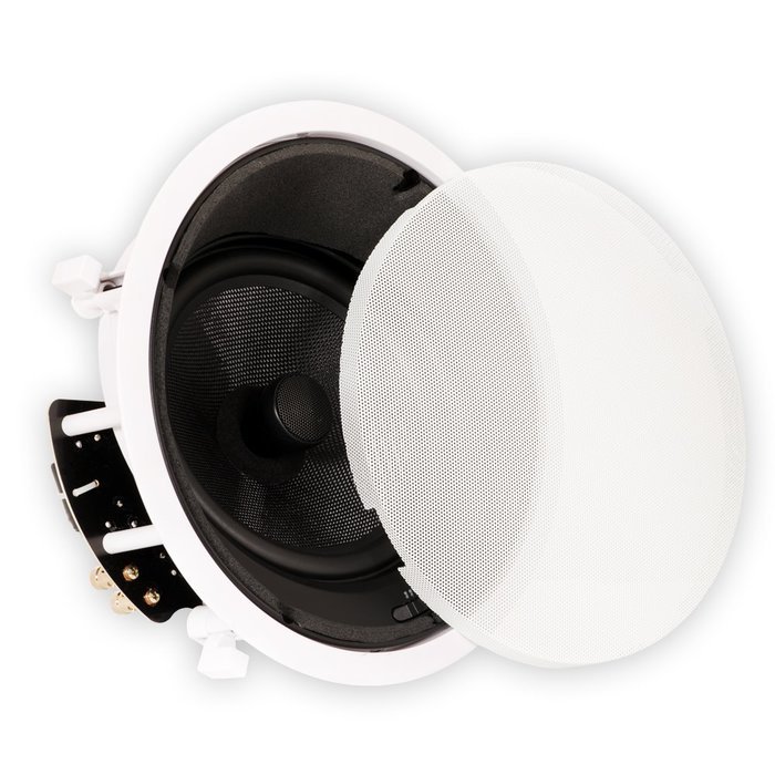Theater Solutions New 8" In Ceiling HD Home Theater Glass Fiber Angled 6 Speaker Set 2400 Watt 6TSS8A N4