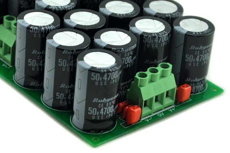 Electronics-Salon 1PCS Capacitor Filter Bare PCB, Support 24pcs D22mm Electrolytic Capacitors. N5