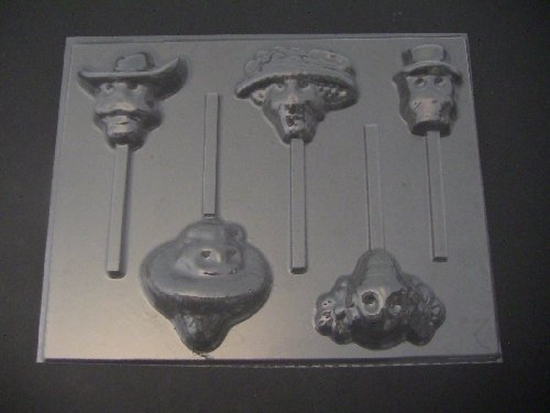 Sugar Skulls Chocolate Candy Lollipop Mold N2