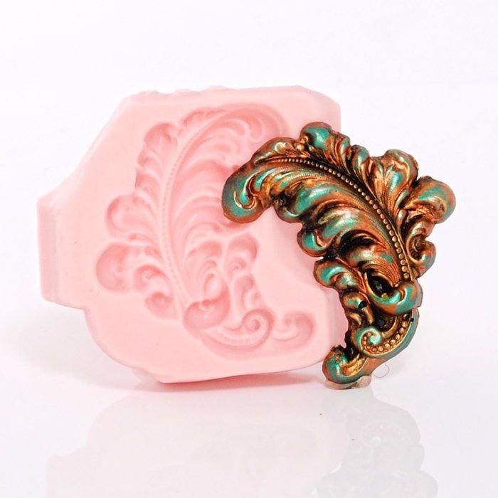 Feather Plume Silicone Mold Food Safe Chocolate, Fondant, Candy, Craft or Jewelry Mold Resin, Clay, Flexible and... N3