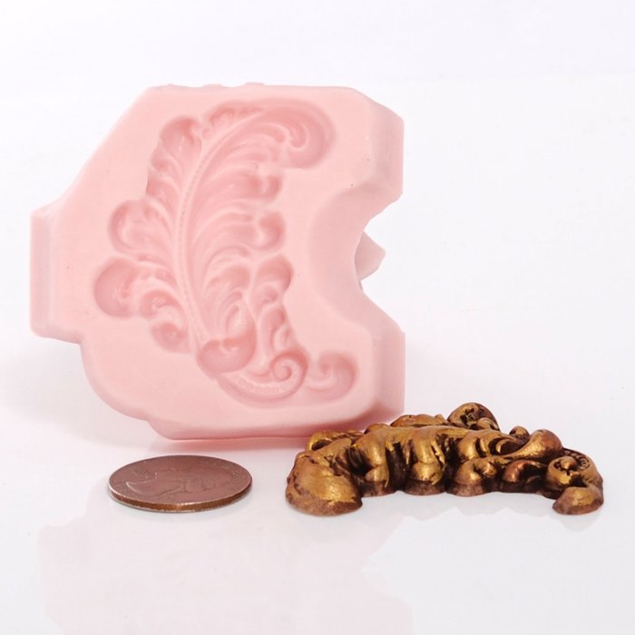 Feather Plume Silicone Mold Food Safe Chocolate, Fondant, Candy, Craft or Jewelry Mold Resin, Clay, Flexible and... N4