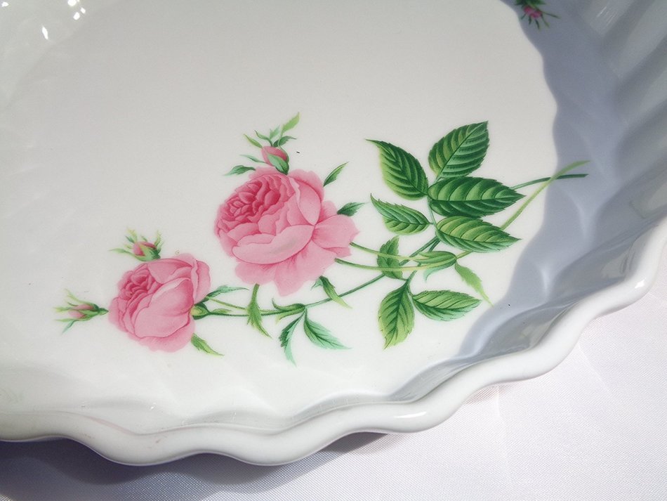 Christineholm Ceramic Quiche Dish/Pink Roses N3