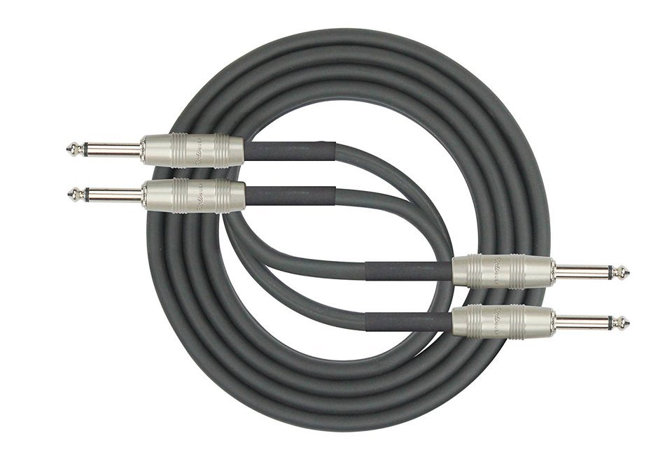 Kirlin Cable AP-405PR-06/BK - 6 Feet - Dual 1/4-Inch to Dual 1/4-Inch Patch Cable