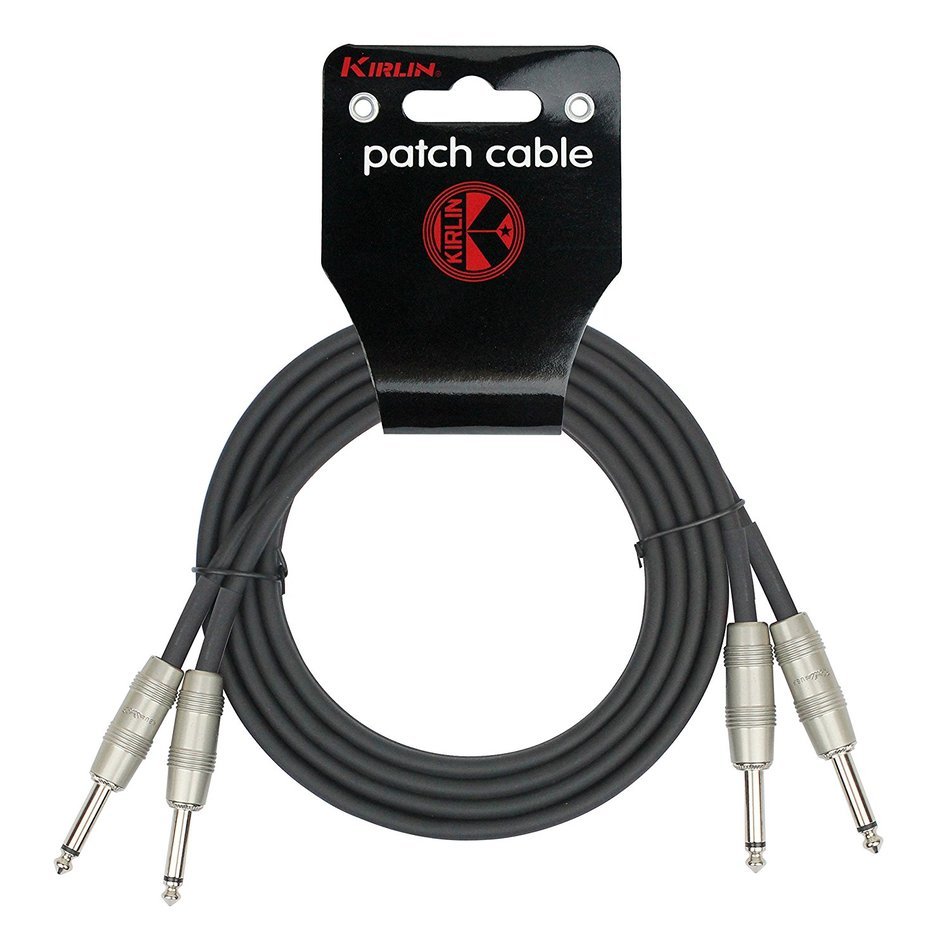 Kirlin Cable AP-405PR-06/BK - 6 Feet - Dual 1/4-Inch to Dual 1/4-Inch Patch Cable N2