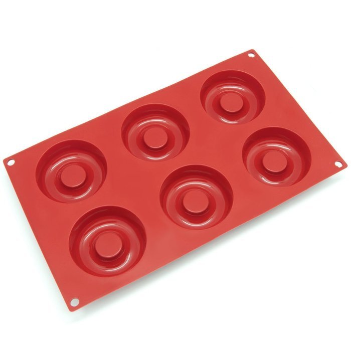 Windspeed 6-Cavity Savarin Silicone Mold for Donut/Cake/Bread/Cupcake/Cornbread Muffin Cups Donut Pan N4