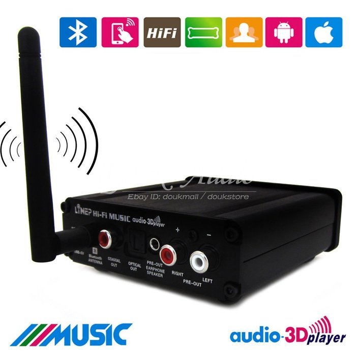 Nobsound Bluetooth Wireless Digital Optical Fiber/Coaxial 5.1 HiFi Audio Music Receiver N3