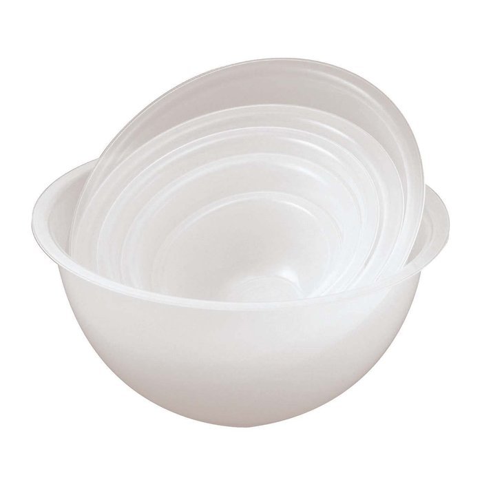 Paderno World Cuisine Polypropylene Mixing Bowl, 4-3/4-Quart, White
