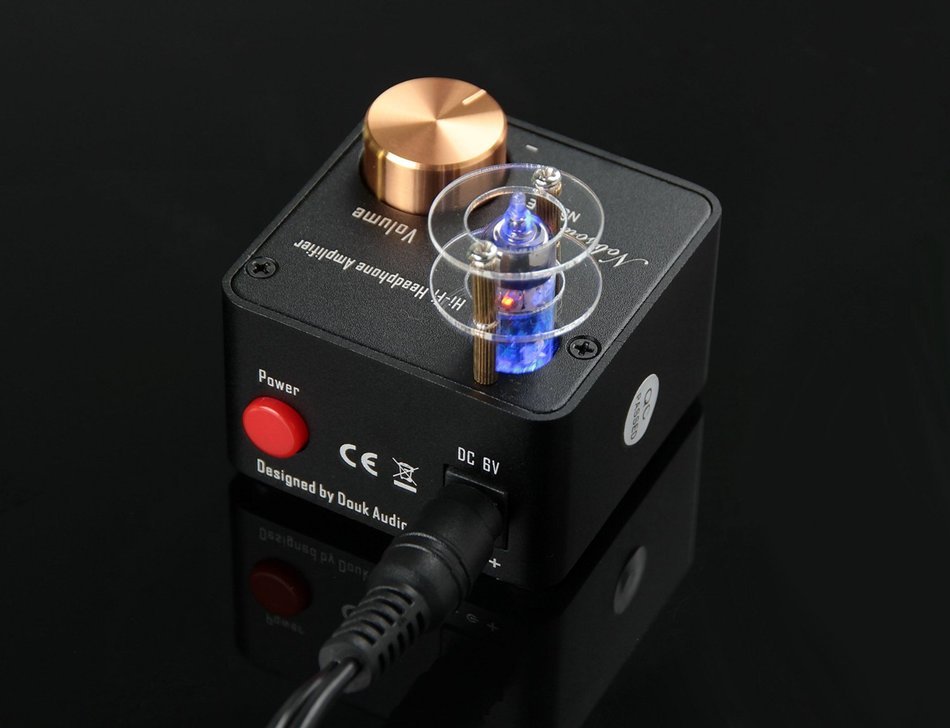 Nobsound NS-01E Mini Tube Headphone Amplifier Stereo HiFi Amp Audio Preamp (Black) N12