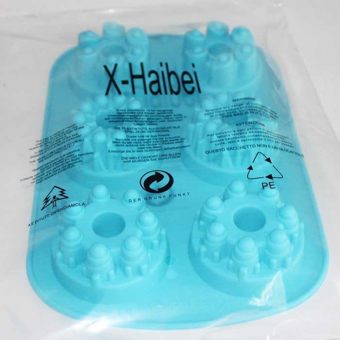 X-Haibei Fancy Monarch Chocolate Ice Cream Mini Bundt Cake Donut Mold Silicone Pan N2