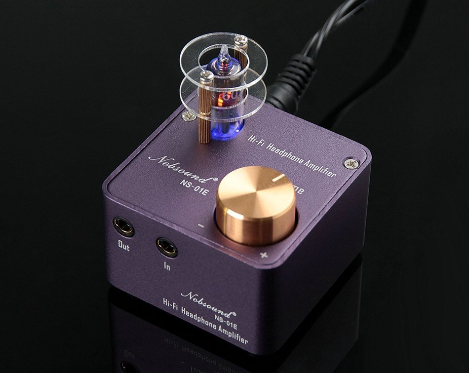 Nobsound NS-01E Mini Tube Headphone Amplifier Stereo HiFi Amp Audio Preamp (Black) N14