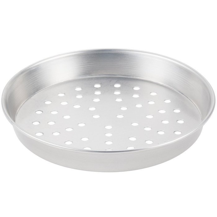 American Metalcraft A90111.5P 11" x 1 1/2" Perforated Standard Weight Aluminum Tapered / Nesting Pizza Pan