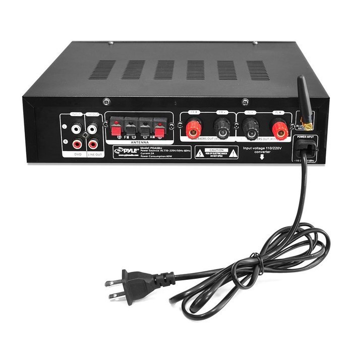 Pyle PDA5BU Amplifier Receiver Stereo, Bluetooth, AM/FM Radio, USB Flash Reader, Aux input (3.5mm) LCD Display... N2
