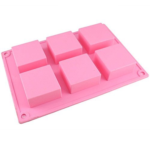 WICOO 6-Cavity Petite Silicone Mold for Soap, Bread, Loaf, Muffin, Brownie, Cornbread, Cheesecake, Pudding, and... N4