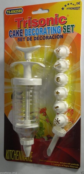 Cake Decorating Decorator With 8 Tips Nozzles Icing Syringe Piping Set Tool Kit N2