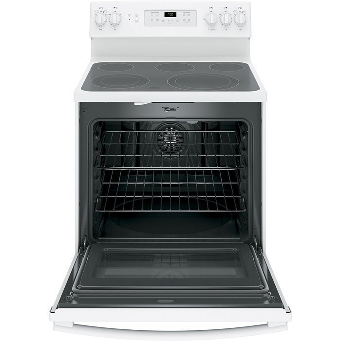 GE JB700DJWW 30" White Electric Smoothtop Range - Convection