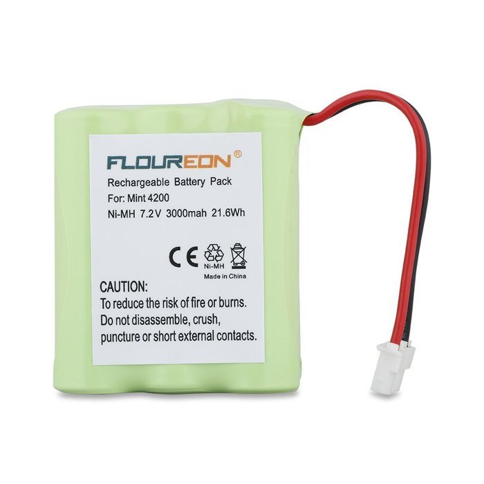 Floureon 7.2V 3000mAh Rechargeable Vacuum Cleaner Battery for Braava 320 321 Mint 4200 4205 Dirt Devil Evo M678... N5