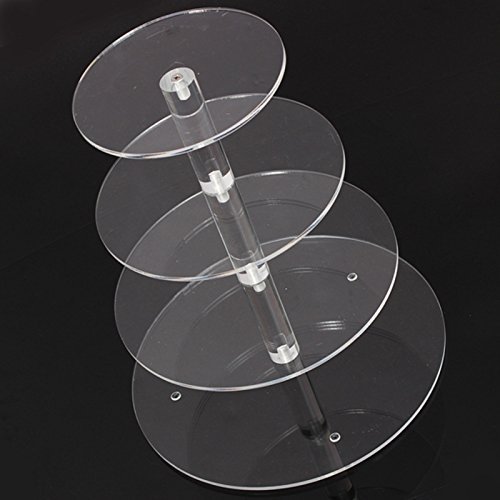 4 Tier Acrylic Round Cupcake Stand N8