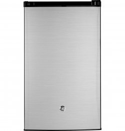 GE GME04GLKLB 20" Energy Star Freestanding Compact Refrigerator with 4.4 cu. ft. Capacity, (CleanSteel)