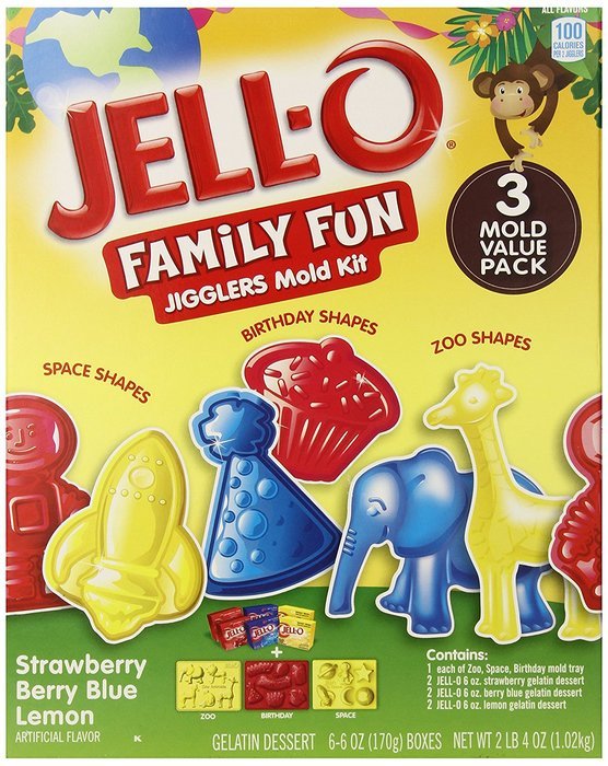 JELL-O Jigglers Halloween Mold Kit, Orange and Grape, 12 Ounce N12
