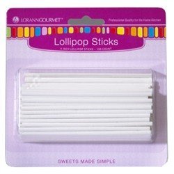 Lorann Gourmet Lollipop Sticks 4 inches 100 Count