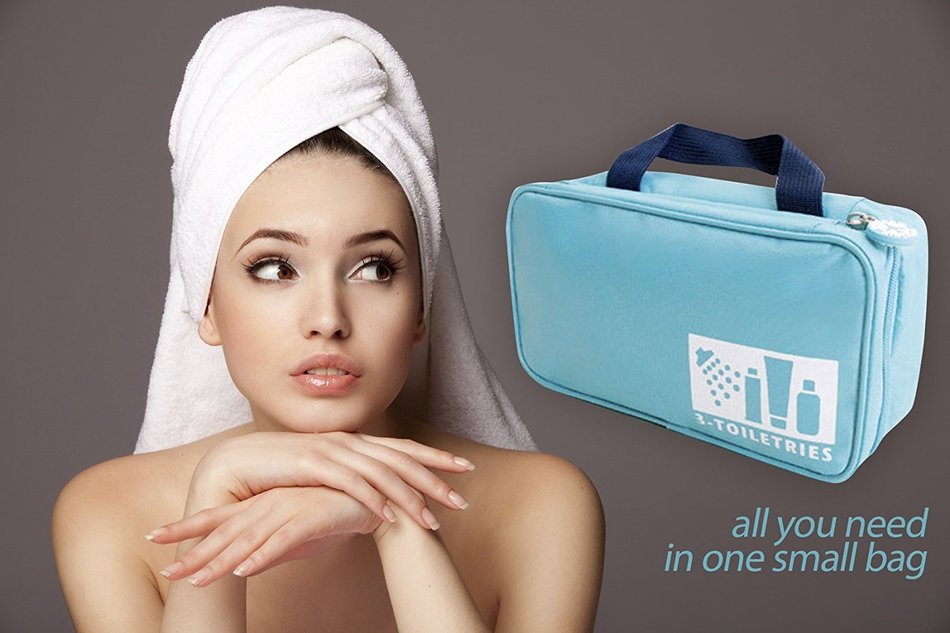 My Toiletries Bag Mini | Excellent Travel Case/Organizer With Interior Side Pockets | Premium Waterproof Polyester... N6