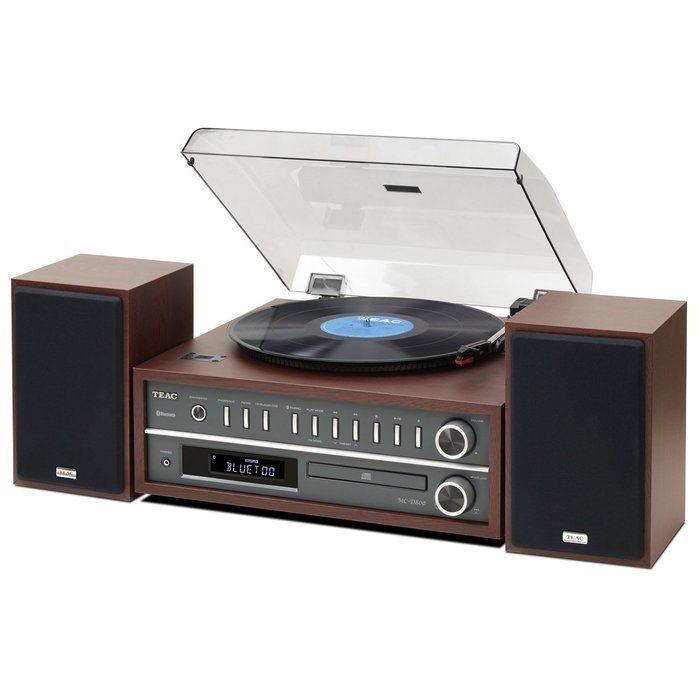 Teac MC-D800-CH All-In-One Turntable Speaker System with Bluetooth w/ Knox Carbon Fiber Brush & Cleaning Kit N4