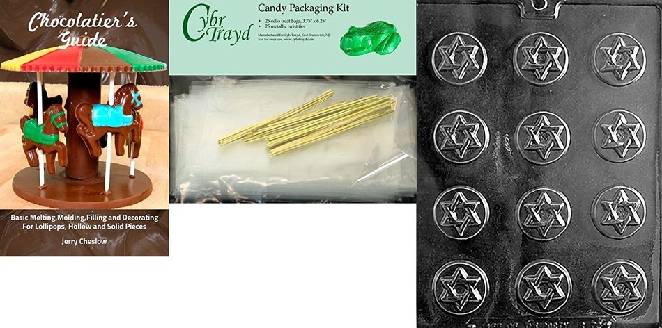 Cybrtrayd R072 Star of David Mints Chocolate Candy Mold with Exclusive Cybrtrayd Copyrighted Chocolate Molding... N6