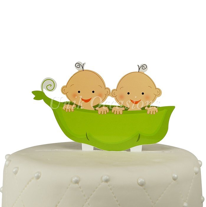Unik Occasions Twins Acrylic Cake Topper (Boys)