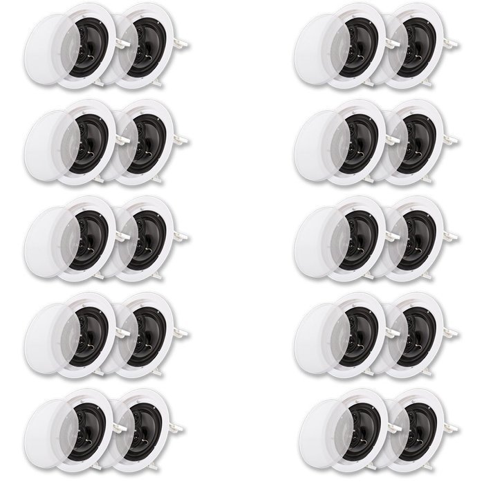 Acoustic Audio CS-IC63 In Ceiling 6.5" Speaker 10 Pair Pack 3 Way Home Theater 6000 Watt CS-IC63-10Pr