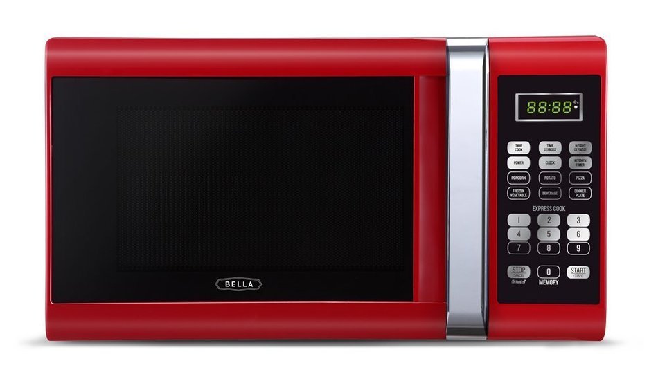Bella 700-Watt Compact Microwave Oven, 0.7 Cubic Feet, White with Chrome N7