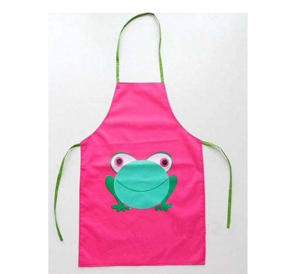 Buytra Kids Waterproof Apron,Cartoon Frog Pattern Apron N2
