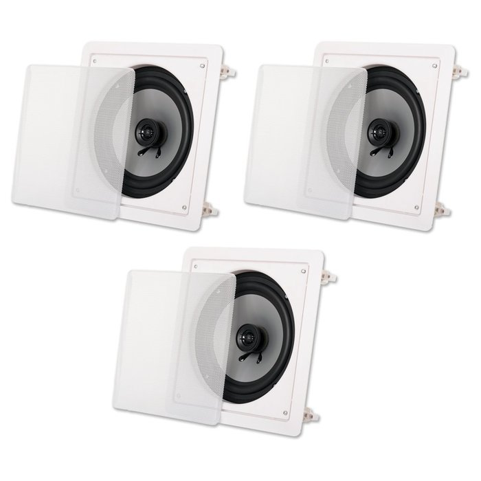 Acoustic Audio CS-I82S In Wall / Ceiling 8" Home Theater 3 Speaker Set 900 Watts CS-I82S-3S N2