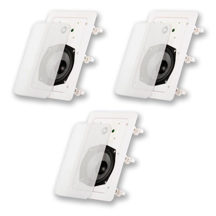 Acoustic Audio CS-IW520 In Wall 3 Speaker Set 2 Way Home Theater 600 Watt CS-IW520-3S