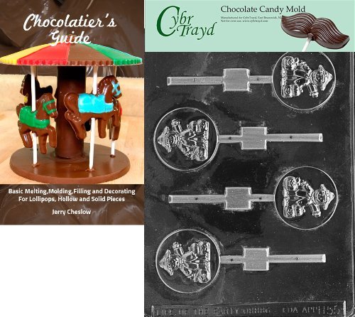 Cybrtrayd "Scarecrow Lolly" Halloween Chocolate Candy Mold with Chocolatier's Guide