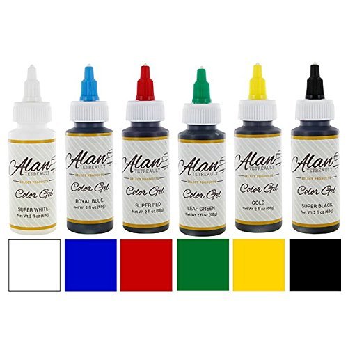 Holiday Assortment Premium Food Color Gel Kit, Six Colors 2 Ounces by Chef Alan Tetreault
