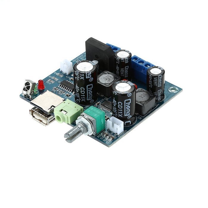 Andoer TS-25GFYK-A DC10-22V AC 10-16V 25W 2 / 20W 2 Bass Audio Speaker HIFI Digital Amplifier Board N2